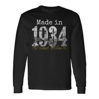Made In 1934 90 Year Old 1934 90Th Birthday Long Sleeve T-Shirt - Thegiftio UK
