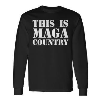 This Is Maga Country Trump Fake News Hoax Media Red Pill Long Sleeve T-Shirt - Monsterry