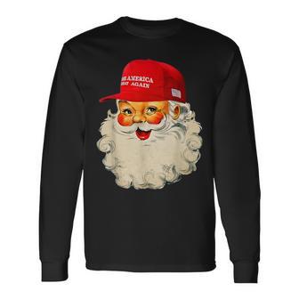 Maga Santa Make America Great All Over Again Magaa Long Sleeve T-Shirt - Monsterry CA