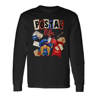Mail Carrier Postal Gnome The Post Office Worker Mailman Long Sleeve T-Shirt - Monsterry UK