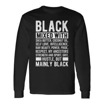Mainly Black African Pride Black History Month Junenth Long Sleeve T-Shirt - Monsterry DE