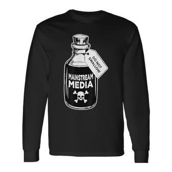 Mainstream Media Sucks Fake News Long Sleeve T-Shirt - Monsterry