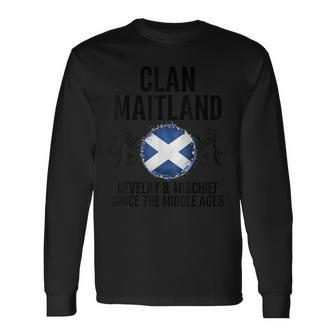 Maitland Clan Scottish Family Name Scotland Heraldry Long Sleeve T-Shirt - Seseable