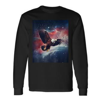 Majestic Flying American Bald Eagle Photo Portrait Long Sleeve T-Shirt - Thegiftio UK