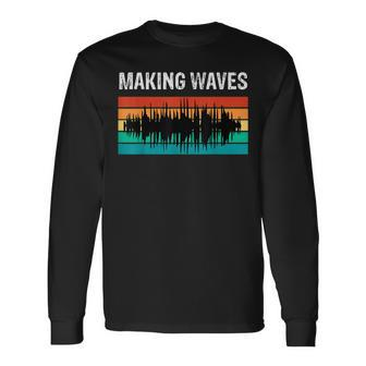 Making Sound Waves Beats Beat Makers Music Producer Long Sleeve T-Shirt - Monsterry AU