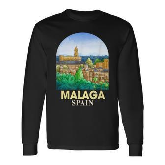 Malaga Spain Travel Catedral De Malaga Traveling Spain Trip Long Sleeve T-Shirt - Monsterry