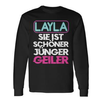 Malle Layla Sie Ist Schöner Jünger Geiler Layla Black S Langarmshirts - Seseable