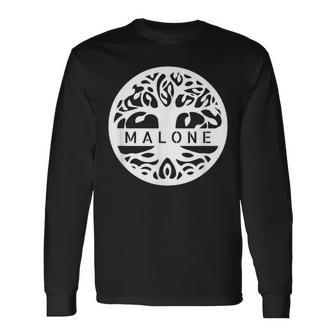 Malone Personalized Irish Name Celtic Tree Of Life Long Sleeve T-Shirt - Monsterry AU