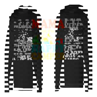 Mama Of The Happy Camper First Birthday Camping Family Long Sleeve T-Shirt | Seseable CA