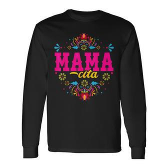 Mamacita Cinco De Mayo Leopard Fiesta Mexican Mother's Day Long Sleeve T-Shirt - Monsterry UK