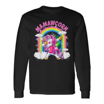 Mamawcorn Dabbing Unicorn Cute Mamaw Long Sleeve T-Shirt - Monsterry AU