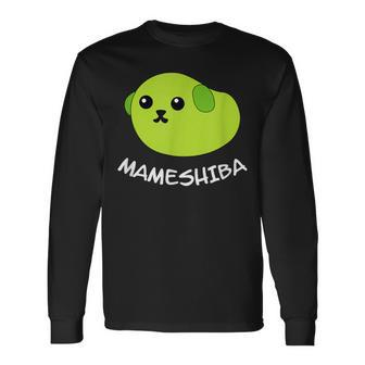 Mameshiba Edamame Bean Dog With Cute Grean Pea Long Sleeve T-Shirt - Monsterry CA