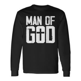 Man Of God I Jesus Long Sleeve T-Shirt - Thegiftio UK