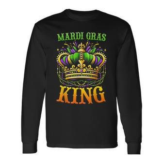 Mardi Gras King Carnival Costume Long Sleeve T-Shirt - Seseable