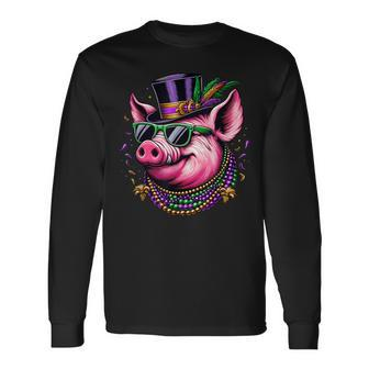 Mardi Gras Pig Long Sleeve T-Shirt - Thegiftio UK