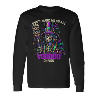 Mardi Gras Priest Top Hat New Orleans Witch Doctor Voodoo Long Sleeve T-Shirt - Seseable