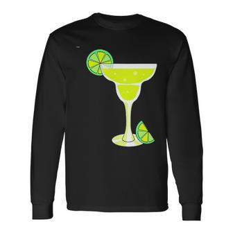 Margaritas Made Me Do It Drinking Long Sleeve T-Shirt - Monsterry AU