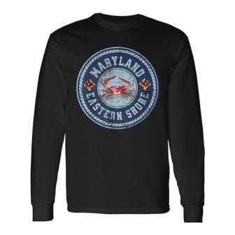 Maryland Blue Crab Eastern Shore Softshell Crab Cakes Long Sleeve T-Shirt - Monsterry