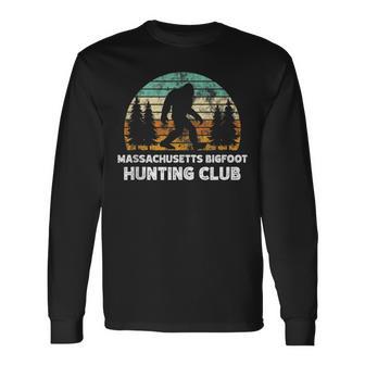 Massachusetts Bigfoot Hunting Club Sasquatch Fan Long Sleeve T-Shirt - Monsterry CA