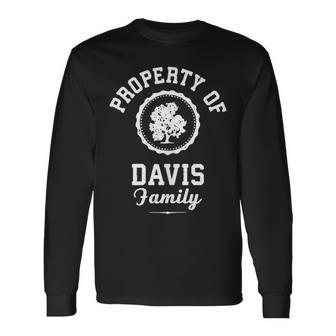 Matching Davis Family Last Name For Camping And Road Trips Long Sleeve T-Shirt - Seseable