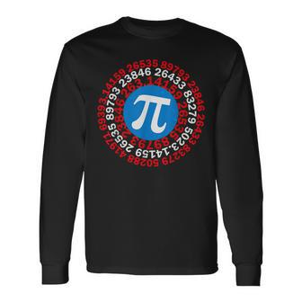 Mathematician Captain Pi Superhero Math Nerd Geek Pi Day Long Sleeve T-Shirt - Thegiftio UK