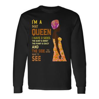 May African Queen Birthday T Long Sleeve T-Shirt - Monsterry DE
