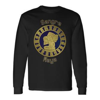 Mayan Calendar Mexican Aztec Calendar Calendario Maya Azteca Long Sleeve T-Shirt - Monsterry CA