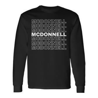 Mcdonnell Proud Family Retro Reunion Last Name Surname Long Sleeve T-Shirt - Seseable