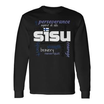 The Meaning Of Finnish Sisu Definition Novelty Long Sleeve T-Shirt - Monsterry CA