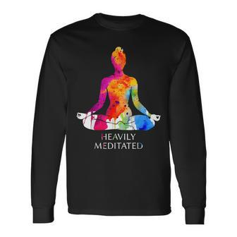 Meditation Heavily Meditated Yoga Long Sleeve T-Shirt | Mazezy