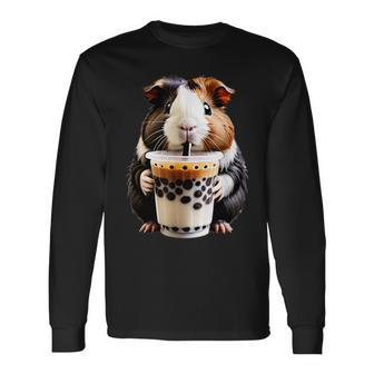 Meerschweinchen Boba Bubble Milk Tea Kawaii Cute Animal Lover Langarmshirts - Seseable
