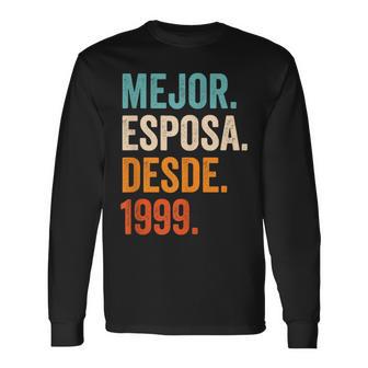 Mejor Esposa Desde 1999 25 Aniversario De Boda 25 Años Camiseta de manga larga - Regaloses