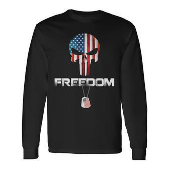 Memorial Day Freedom 4Th Of July Independence Veteran Day Long Sleeve T-Shirt - Monsterry DE