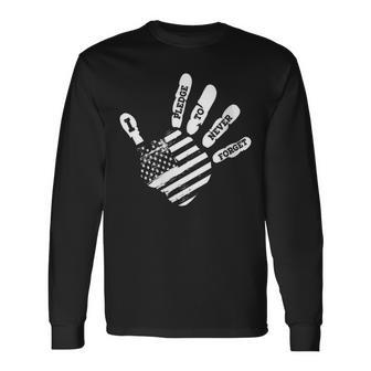 Memorial Day With Us American Flag Colors Veteran Long Sleeve T-Shirt - Monsterry
