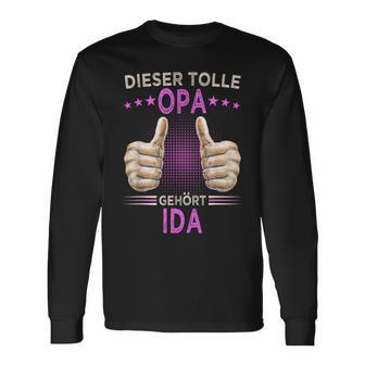 Men's Dieser Tolle Opa Gehört Ida Opi Black Langarmshirts - Seseable