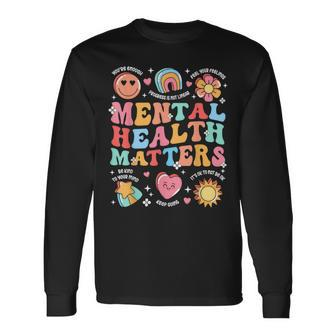 Mental Health Matters Speech Therapy School Psychologist Long Sleeve T-Shirt | Mazezy CA