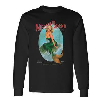 Mermaid Brand Jamaican Rum With A Hint Of Seaweed Long Sleeve T-Shirt - Monsterry