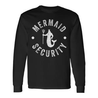 Mermaid Security Swimming Costume Long Sleeve T-Shirt - Monsterry UK