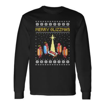 Merry Glizzmas Tacky Christmas Sweater Pajamas Long Sleeve T-Shirt | Mazezy