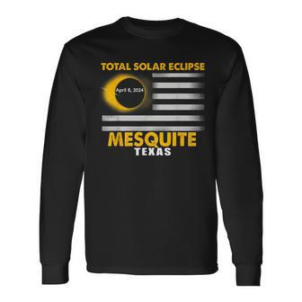 Mesquite Texas Total Solar Eclipse 2024 Long Sleeve T-Shirt | Mazezy