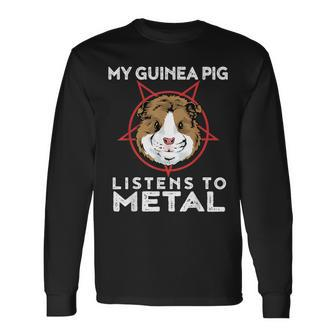 Metal Guinea Pig Goth And Heavy Metal Animal Long Sleeve T-Shirt - Monsterry AU