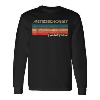 Meteorologist Limited Edition Retro Weather Meteorology Long Sleeve T-Shirt - Thegiftio UK