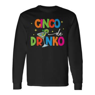 Mexican Cinco De Mayo Drinko Margarita Drinking Retro Long Sleeve T-Shirt | Mazezy CA