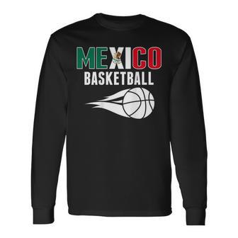 México Baloncesto Lovers Jersey Bandera Mexicana Deportes Deerano Camiseta de manga larga - Regaloses