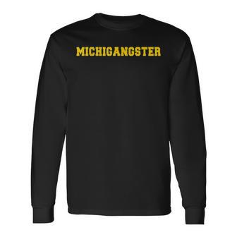 Michigangster Upper Peninsula Thug Yooper Up Long Sleeve T-Shirt - Monsterry UK