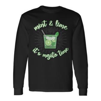 Mint & Lime It's Mojito Time Mojito Drinking Long Sleeve T-Shirt - Monsterry UK