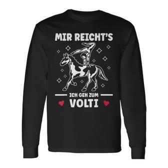 Mir Reicht's Ich Geh Zum Voltigieren Black Langarmshirts - Seseable