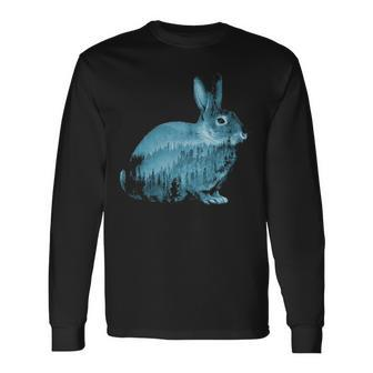 Misty Forest Bunny Long Sleeve T-Shirt | Mazezy
