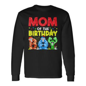 Mom And Dad Birthday Boy Gorilla Game Family Matching Long Sleeve T-Shirt - Seseable