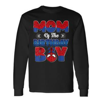 Mom And Dad Birthday Boy Spider Family Matching Long Sleeve T-Shirt | Mazezy